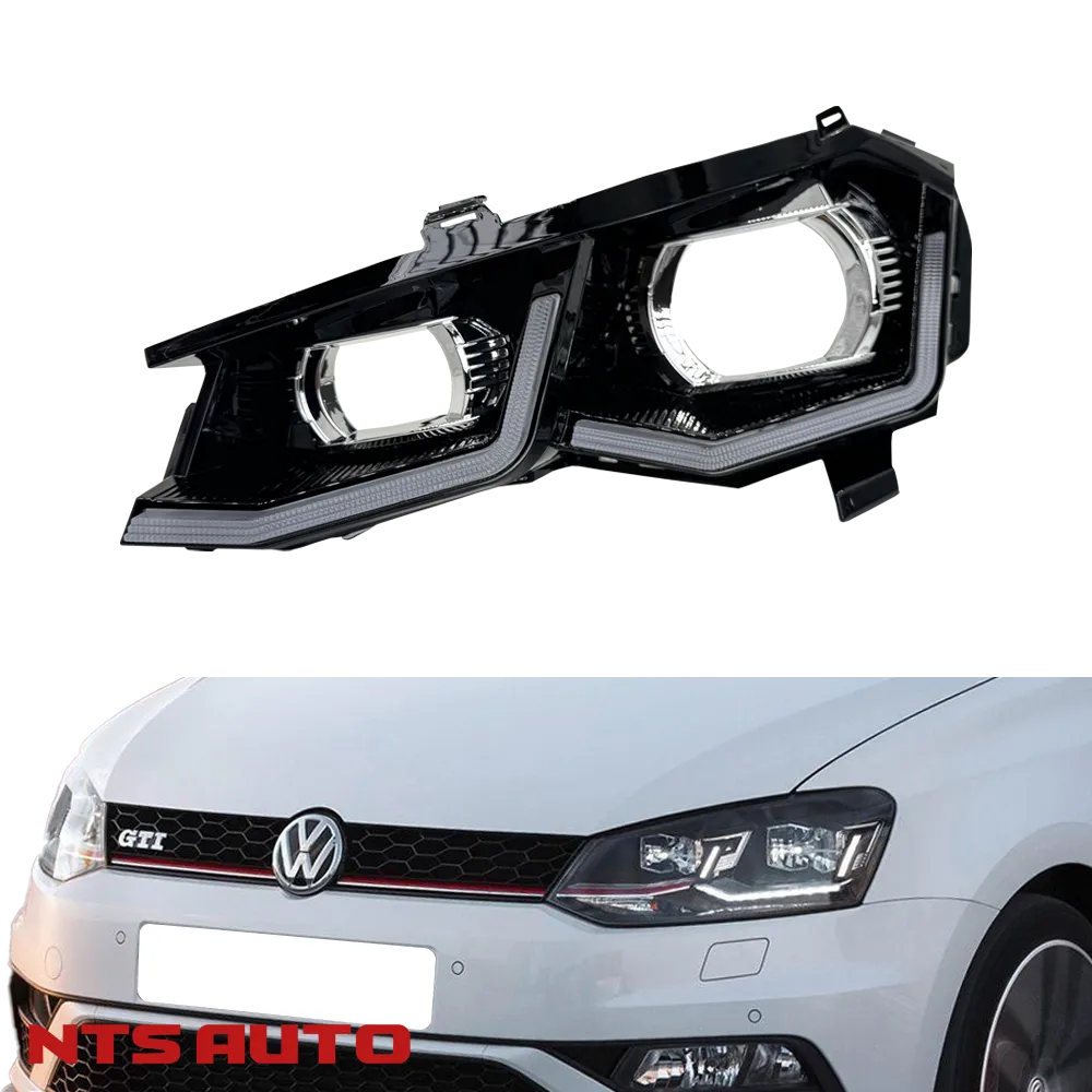 Маска-отражатель в замен штатных на VOLKSWAGEN POLO VI 2014-2025 с ДХО