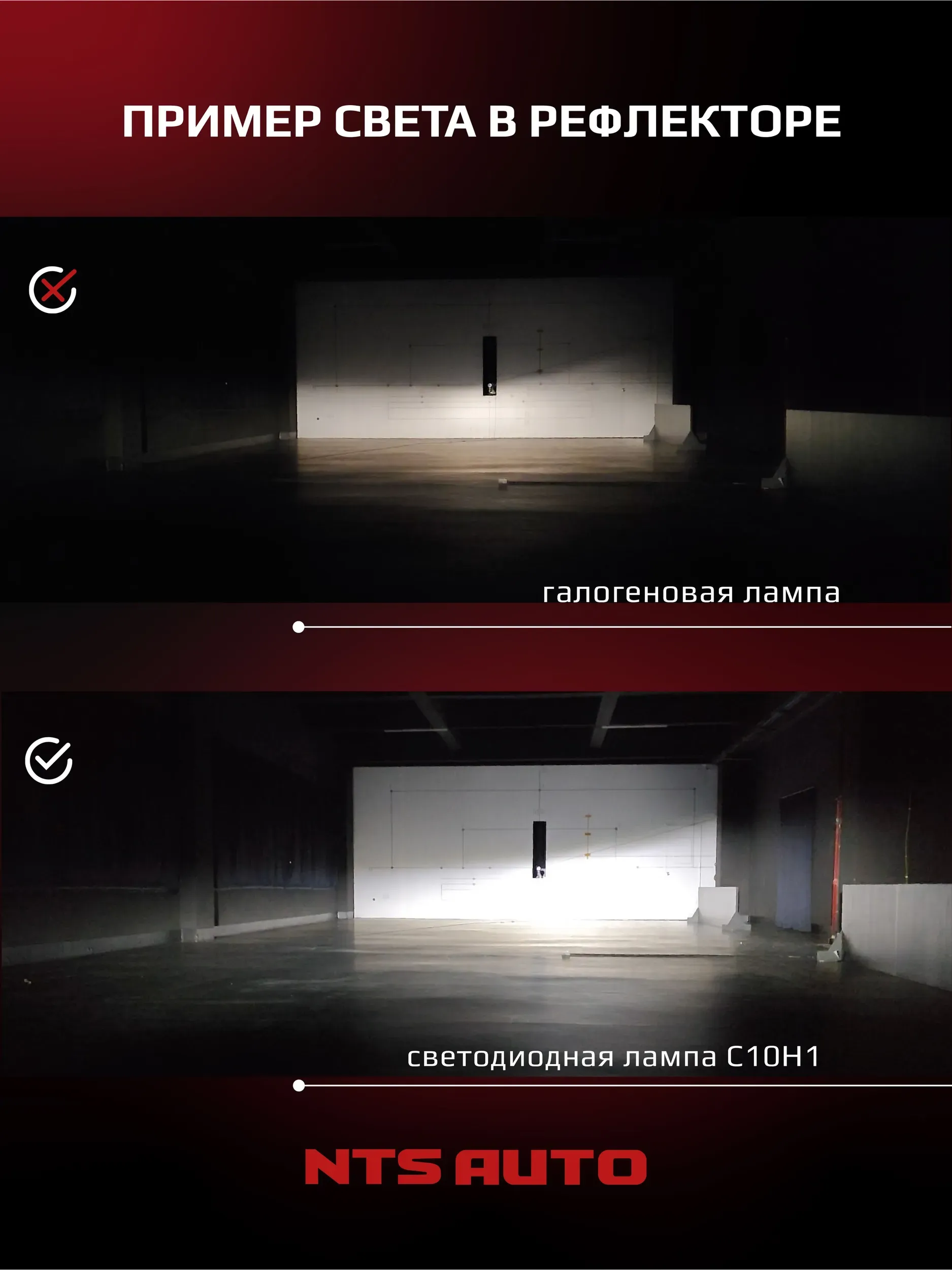 Светодиодные лампы C10 6300K H1