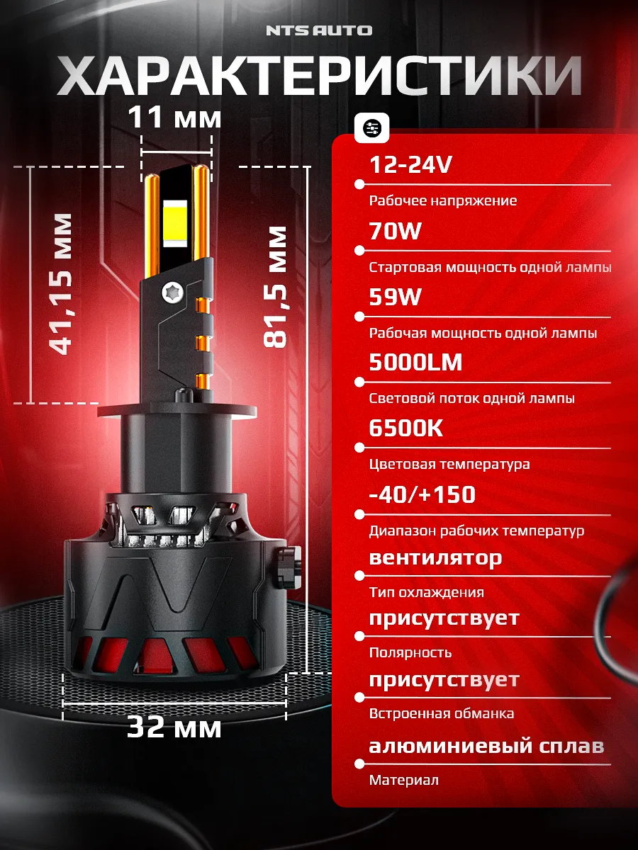 Светодиодные лампы ORION H1 6300K