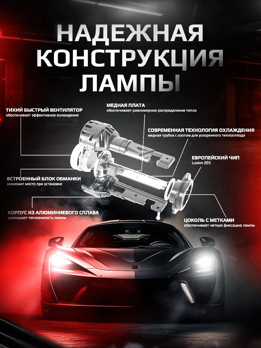 Светодиодные лампы A92 4300K HB3/HB4/HIR2