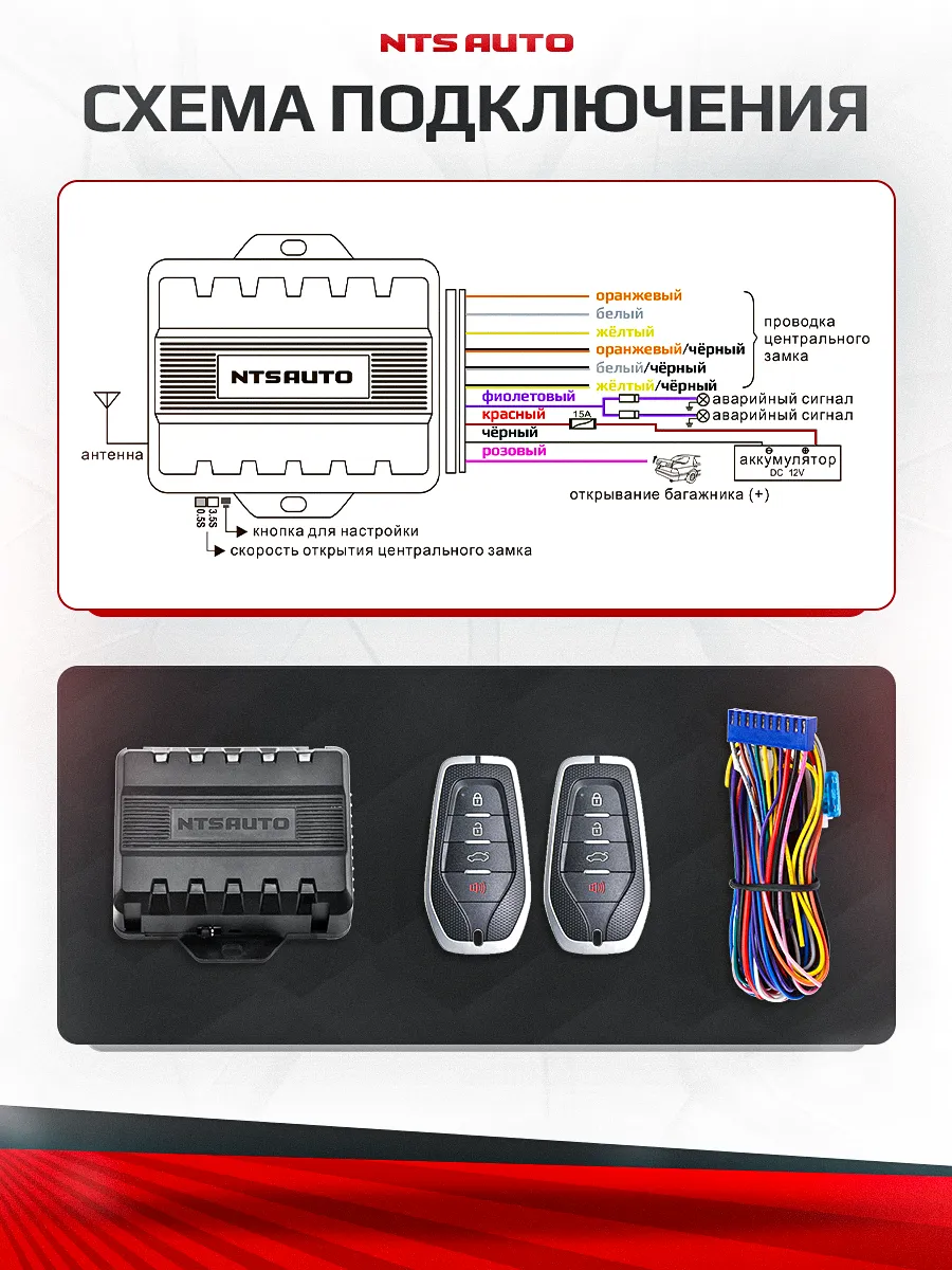 Блок управления центральным замком 700 BK