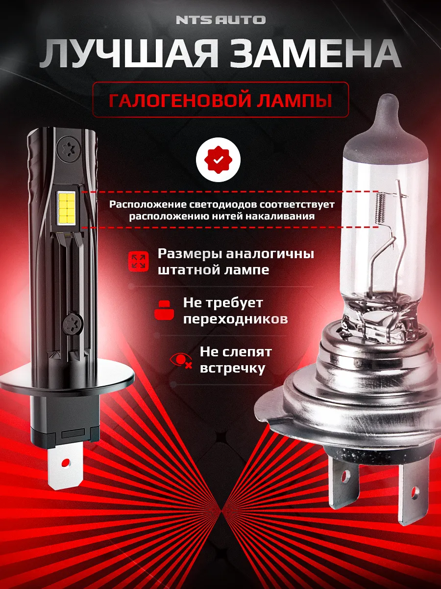 Светодиодные лампы A53 H1 6300К