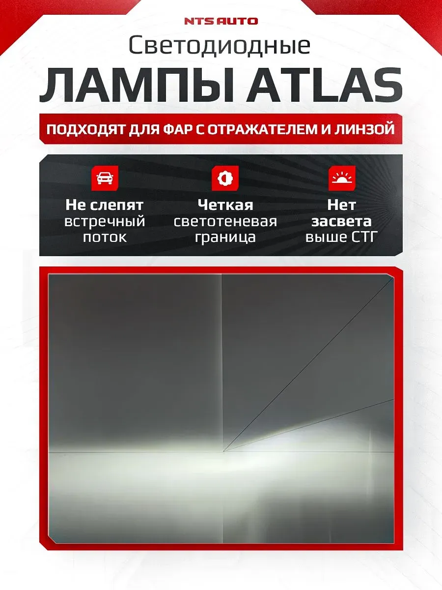 Светодиодные лампы ATLAS H7/H18 6300K