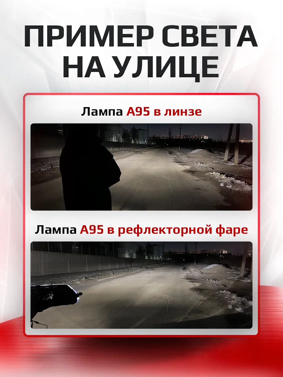 Светодиодные лампы A95 4300K H7 CANBUS